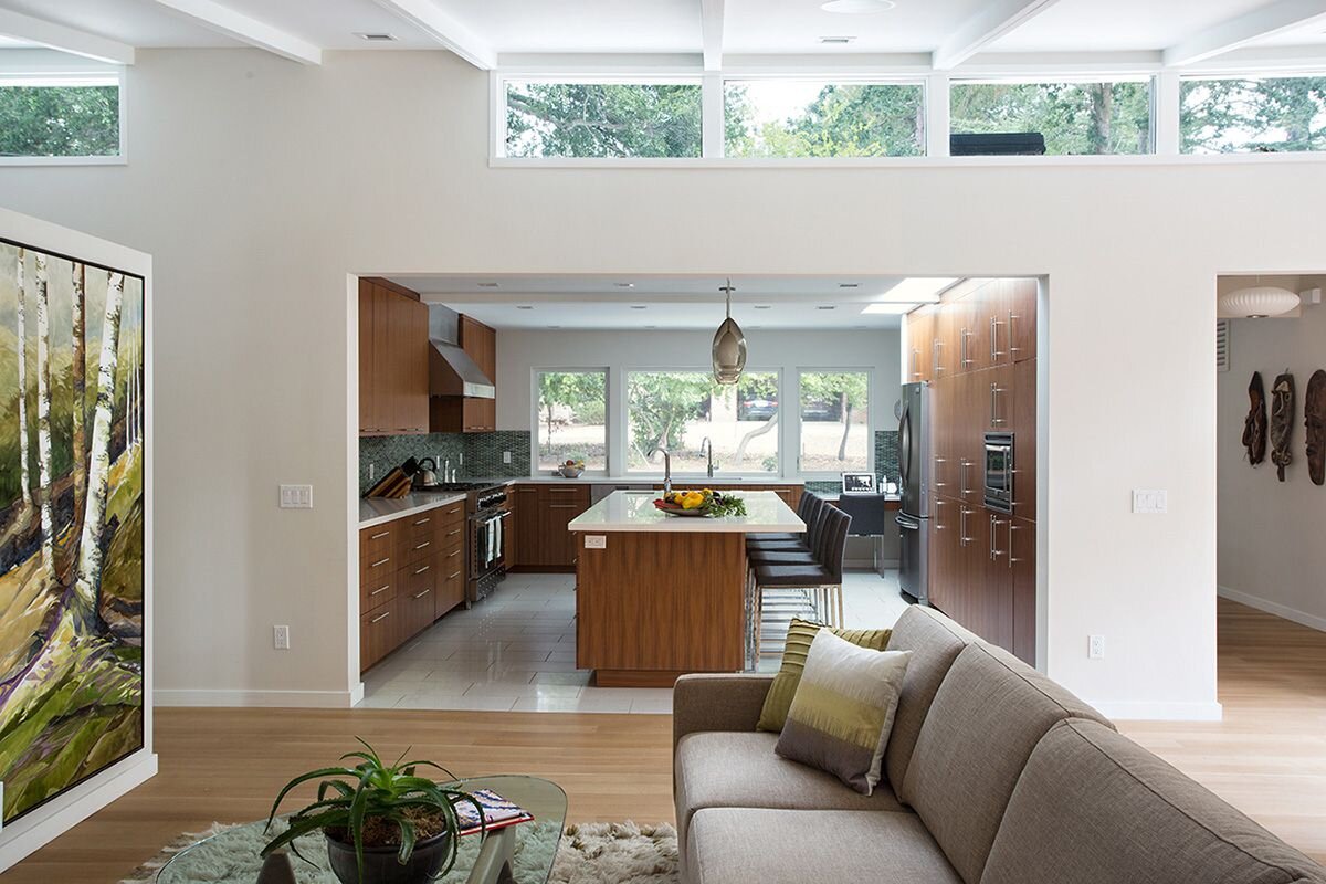 Mid-century house remodel, sample interior photo