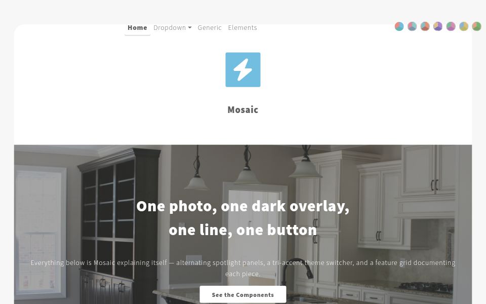 Mosaic template preview